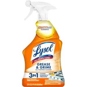 Lysol Pro Kitchen Spray Cleaner and Degreaser, Antibacterial All Purpose Cleaning Spray for Kitchens, Countertops, Ovens, and Appliances, Citrus Scent, 22oz