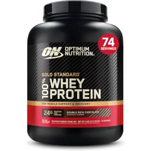Optimum Nutrition Gold Standard 100% Whey Protein Powder, Double Rich Chocolate, 5 Pound (Packaging May Vary)