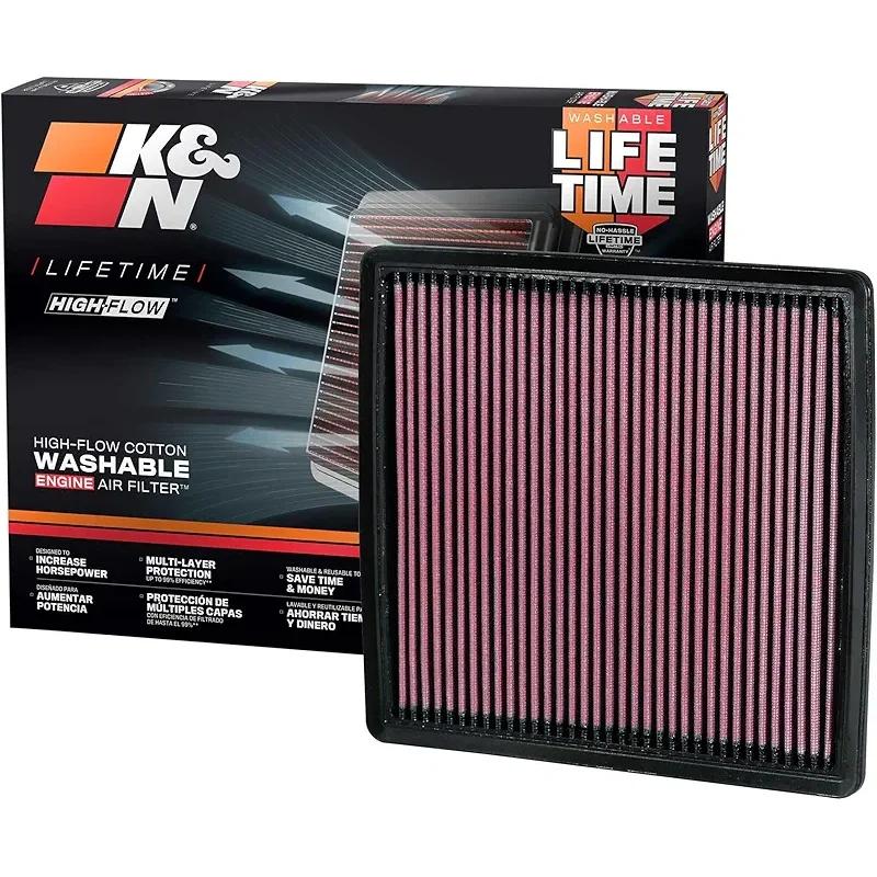 K&N High-Flow Original Lifetime Engine Air Filter: Increase Performance, Premium, Washable: Compatible with 2007-2024 FORD/LINCOLN: Expedition, F150, F250, F350, F450, F550, F560, Navigator, 33-2385