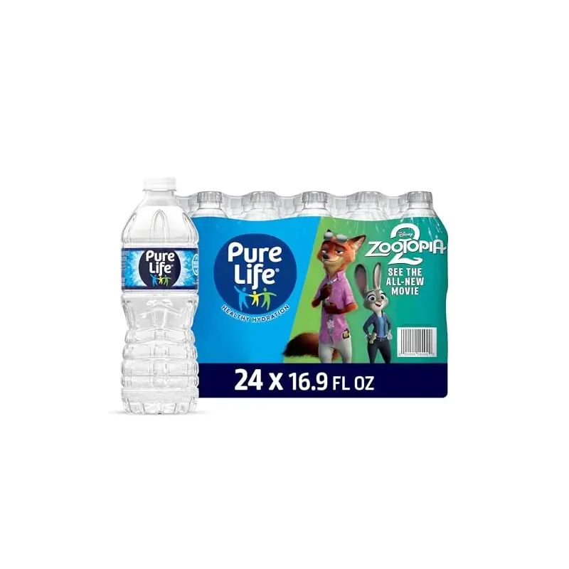 Pure Life Purified Water Bottles, 24 Pack - Still Bottled Water Enhanced with Minerals for a Crisp Taste, Plastic Bottles - 16.9 Fl Oz