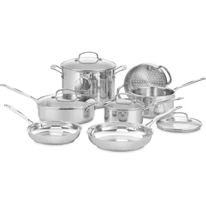 Cuisinart 77-11G Stainless Steel 11-Piece Set Chef's-Classic-Stainless-Cookware-Collection