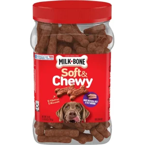 Milk-Bone Soft & Chewy Dog Treats, Beef & Filet Mignon Recipe, 25 Ounce