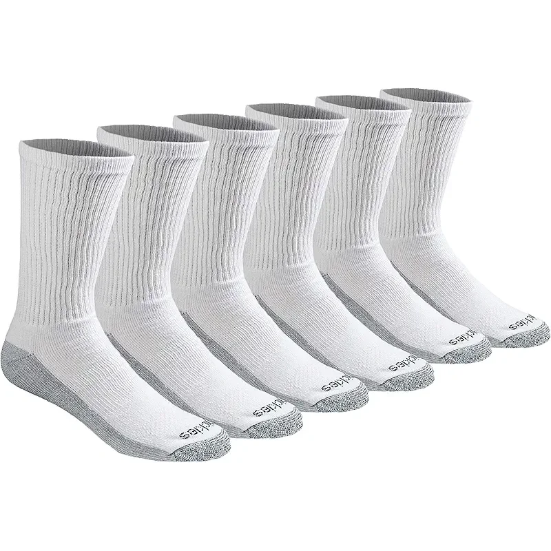 Dickies Men's Dri-Tech Original Moisture Control Crew Socks, Available in M-XXL (6, 12, 18 Pairs)