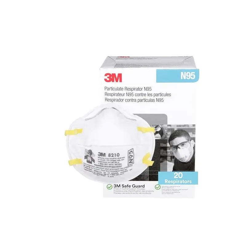 3M 8210 Particulate Respirator, N95, Pack of 20 Disposable Respirator, NIOSH APPROVED, Two-Strap Cup Style Design, Lightweight with Cushioning Nose Foam
