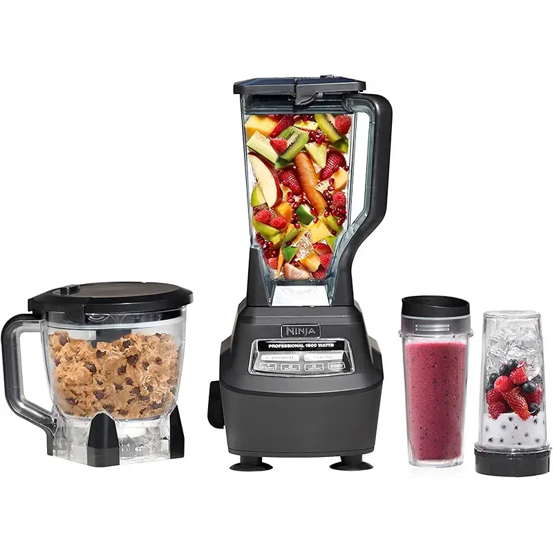 Ninja Mega Kitchen System, 1500W, 72 oz. Full-Size Blender & 8-Cup Food Processor with (2) 16 oz. To-Go Cups, Total Crushing Technology - Smoothies, Ice Crushing, Purees, Dough & More, Black, BL770