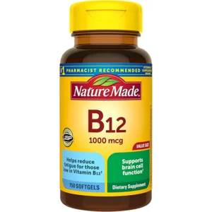 Nature Made Vitamin B12 1000 mcg, Dietary Supplement for Energy Metabolism Support, 150 Softgels, 150 Day Supply