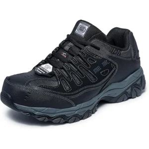 Skechers Mens Cankton Steel Toe Construction Shoe – Electrical Hazard Rated, Memory Foam
