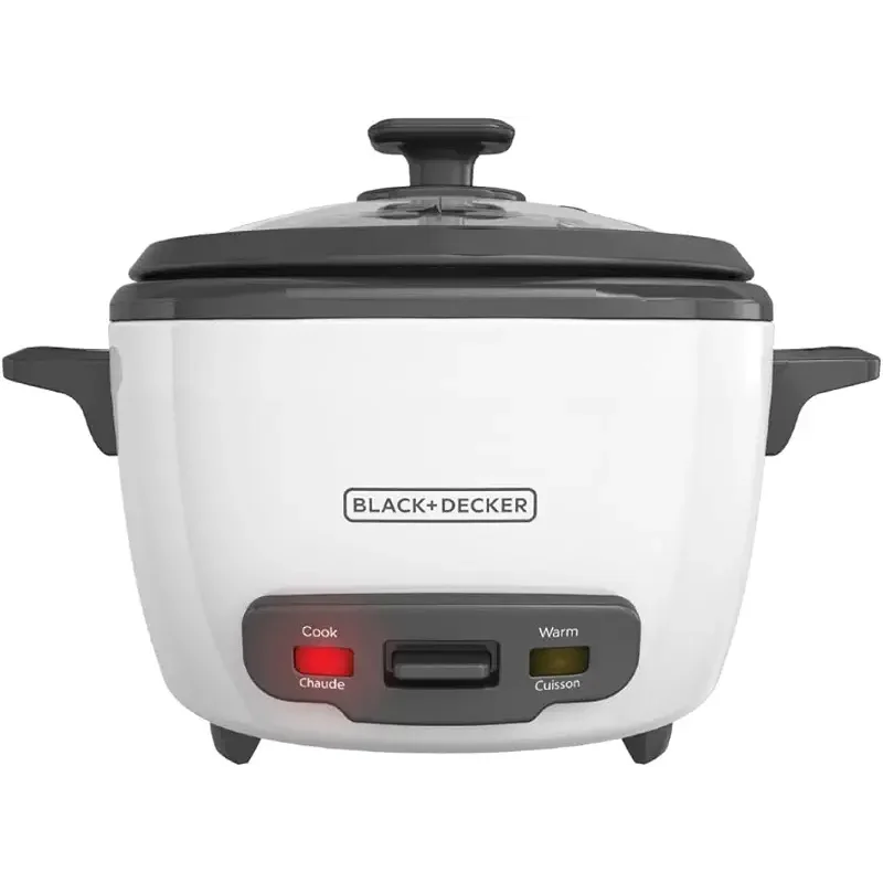 BLACK+DECKER 16-Cup Rice Cooker, 8-Cup Uncooked Rice, Steaming Basket, Removable Non-Stick Bowl, One Touch, Keep Warm