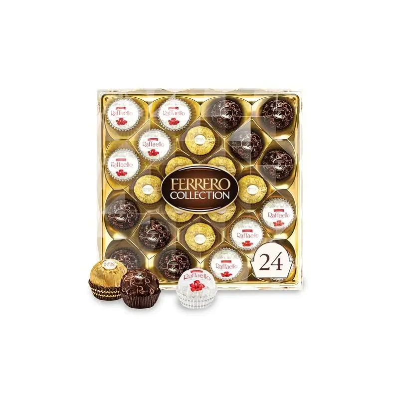 Ferrero Collection, 24 Count, Premium Gourmet Assorted Hazelnut Milk Chocolate, Dark Chocolate and Coconut, 9.1 oz
