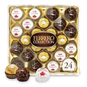 Ferrero Collection, 24 Count, Premium Gourmet Assorted Hazelnut Milk Chocolate, Dark Chocolate and Coconut, 9.1 oz