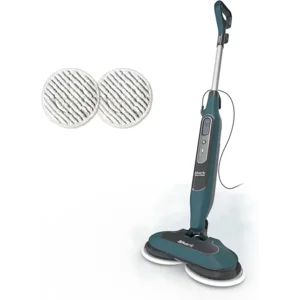 Shark Steam & Scrub All-in-One Scrubbing and Sanitizing Hard Floor Steam Mop, 2 Steam Modes, 2 Dirt Grip Soft Scrub Pads Included, XL Removable Water Tank, Swivel Steering, Teal, S8002BRN