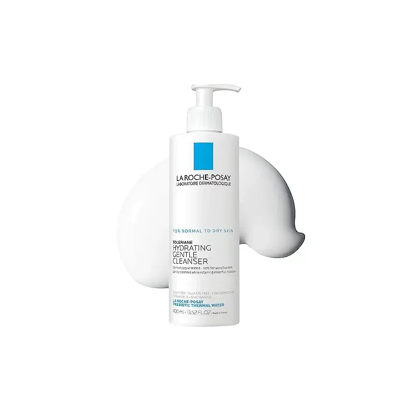 La Roche-Posay Toleriane Hydrating Gentle Face Cleanser, Hydrating Facial Cleanser With Niacinamide + Ceramides, Daily Face Wash For Dry Skin To Normal Skin, Sensitive Skin Tested, Fragrance Free