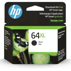 HP 64XL Black High-yield Ink Cartridge for HP Printers | Works with Printer Series: ENVY Inspire 7950e; ENVY Photo 6200, 7100, 7800; Tango | Eligible for Instant Ink | N9J92AN