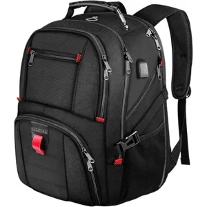 YOREPEK Large Backpack for Men, Extra Large Laptop Backpacks for Men Women, Water Resistant Travel Backpack Airline Approved Business Work Bag with USB Charging Port Fits 17 Inch Computer, Black