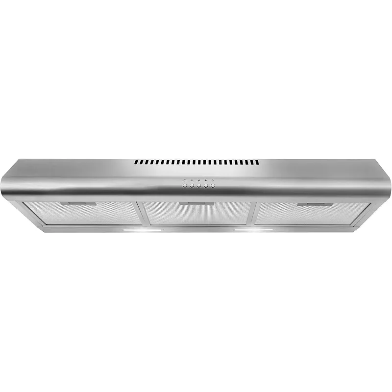COSMO COS-5MU36 36 in. Delta Collection Ducted Under Cabinet Range Hood, Button Controls, Reusable Filters, LED Lights, Stainless Steel