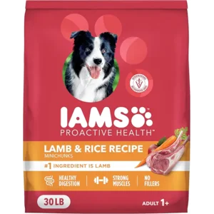 IAMS Proactive Health Minichunks Adult Dry Dog Food with Lamb & Rice, 30 lb. Bag