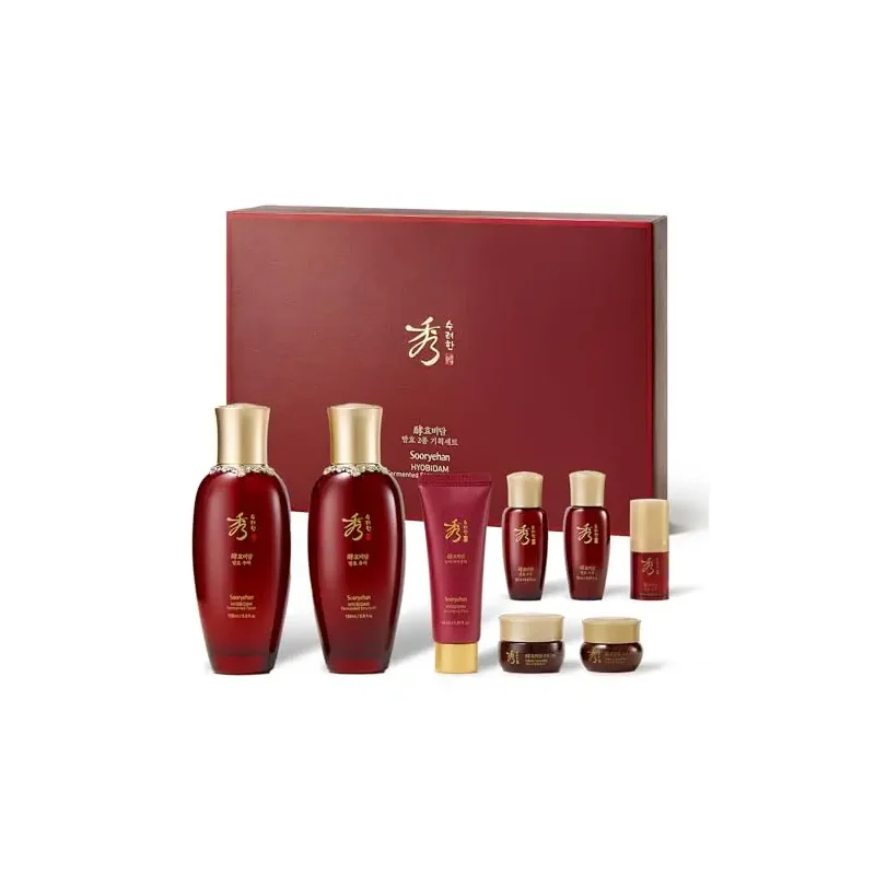 Sooryehan Ginseng Skincare gift Set - Hyobidam Korean Skin Care Set, Premium Gift Set for Intense Hydration, Firm Skin, Wild Ginseng, 13.53 fl oz