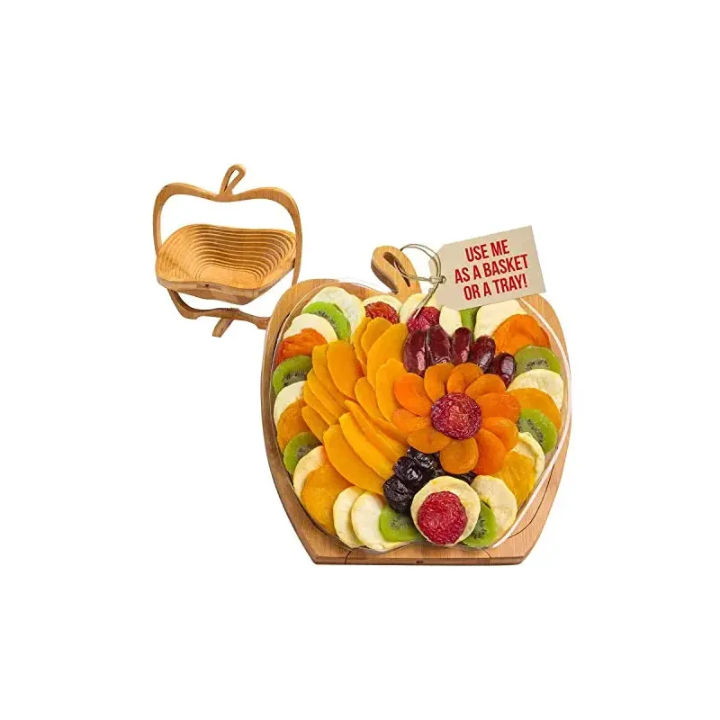 BONNIE AND POP - Dried Fruit Gift Basket - Healthy Gourmet Snack Box - Holiday Food Tray - Variety Snacks - Birthday, Sympathy, Mom, Dad, Corporate Tray - Bonnie & Pop