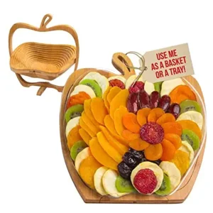 BONNIE AND POP - Dried Fruit Gift Basket - Healthy Gourmet Snack Box - Holiday Food Tray - Variety Snacks - Birthday, Sympathy, Mom, Dad, Corporate Tray - Bonnie & Pop