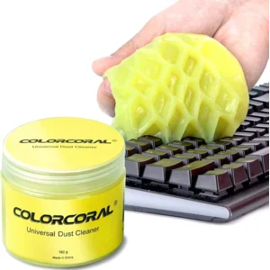 ColorCoral Cleaning Gel Universal Dust Cleaner for PC Keyboard Car Detailing Office Electronics Laptop Dusting Kit Computer Dust Remover, Computer Gaming Car Accessories, Gift for Men Women 160g