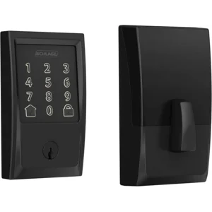 Schlage Encode Smart WiFi Deadbolt Lock for Front Door - Keyless Entry with App or Touchscreen - Works with Alexa, Hey Google, & Airbnb - Create Codes for Guests - Matte Black