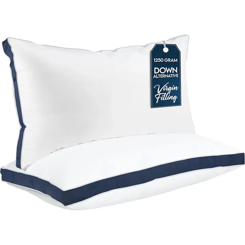 Utopia Bedding Bed Pillows for Sleeping King Size (Navy), Set of 2, Cooling Hotel Quality, Gusseted Pillow for Back, Stomach or Side Sleepers