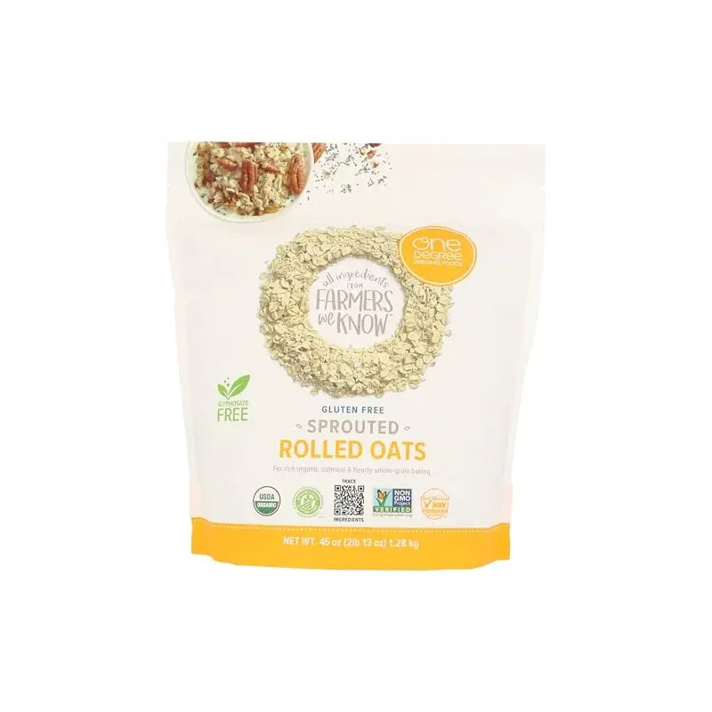 ONE DEGREE ORGANIC FOODS Organic Sprouted Rolled Oats, 45 OZ