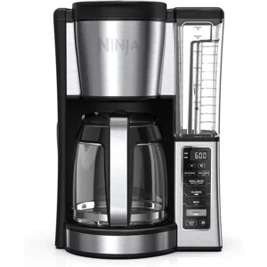 Ninja 12-Cup Programmable Coffee Brewer, 2 Brew Styles, Adjustable Warm Plate, 60oz Water Reservoir, Delay Brew - Black/Stainless Steel