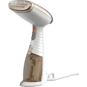 Conair Handheld Garment Steamer for Clothes, Turbo ExtremeSteam 1875W Fabric Steamer, Portable Handheld Design, Strong Penetrating Steam, White/Champagne