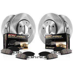 Power Stop KOE8168 Autospecialty Front and Rear Replacement Brake Kit-OE Brake Rotors & Ceramic Brake Pads For 2018 2019 2020 2021 VW Volkswagen Tiguan| 2019 2020 VW Jetta 2.0L