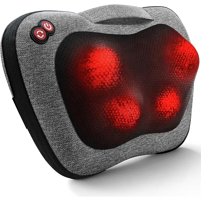 VIKTOR JURGEN Shiatsu Back Massager with Heat – Deep Tissue Massage for Neck, Shoulder, Leg, Upper & Lower Back Pain Relief, Electric Kneading 3D Massage Pillow Gifts for Men Women Dad, Mom, Christmas