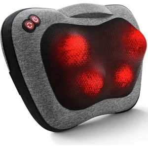 VIKTOR JURGEN Shiatsu Back Massager with Heat – Deep Tissue Massage for Neck, Shoulder, Leg, Upper & Lower Back Pain Relief, Electric Kneading 3D Massage Pillow Gifts for Men Women Dad, Mom, Christmas