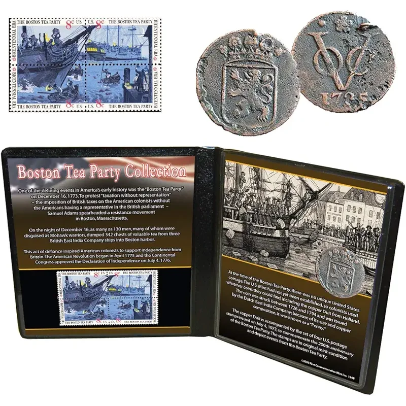 Boston Tea Party Coin and Stamp Collection
