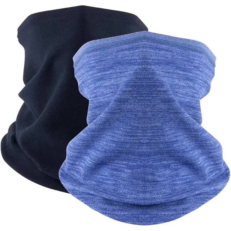 KGC 2 Pack Winter Neck Warmer Gaiter Fleece Windproof Face Mask Cover Cold Weather Scarf for Men & Women