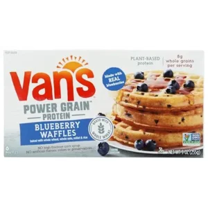 Vans International Foods Blueberry Plant Based Protein Waffles, 9 Oz
