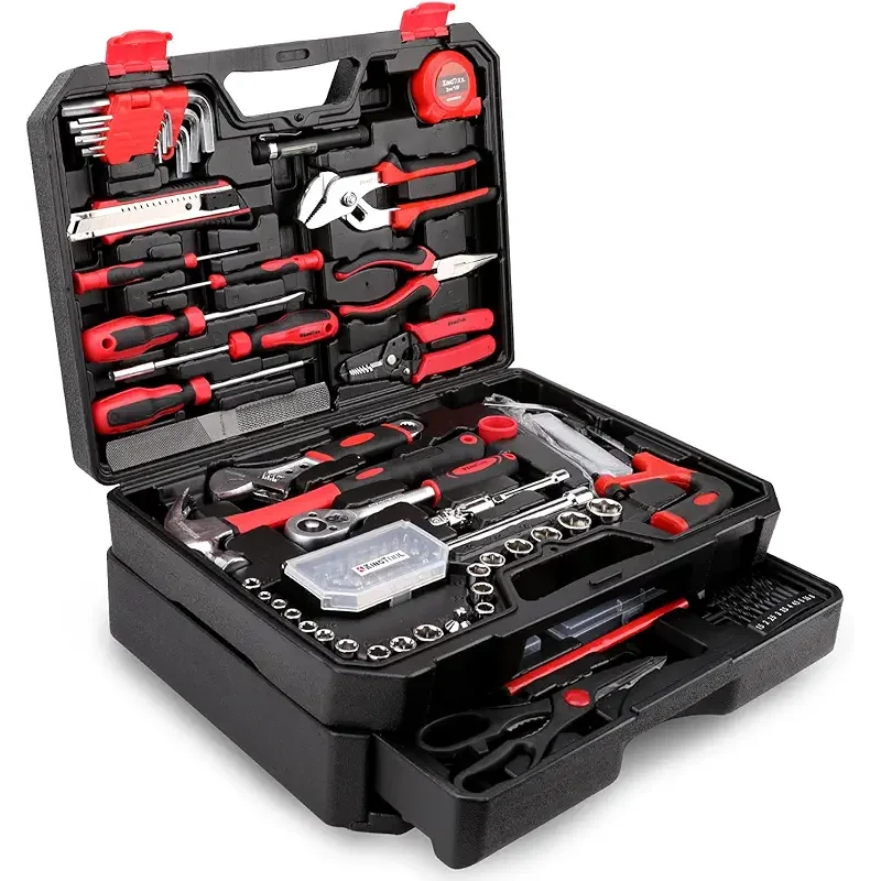 KingTool 325 Piece Home Repair Tool Kit, General Home/Auto Repair Tool Set, Toolbox Storage Case with Drawer, General Household Tool Kit - Perfect for Homeowner, Diyer, Handyman