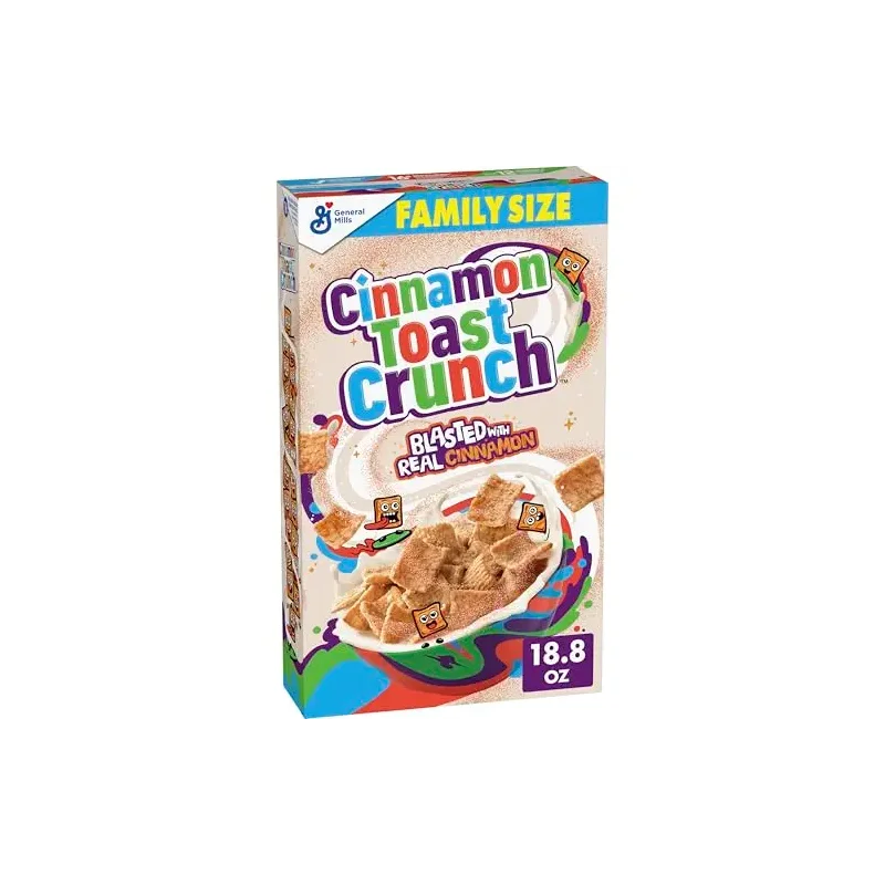 Cinnamon Toast Crunch Breakfast Cereal, Crispy Cinnamon Cereal, Family Size, 18.8 oz