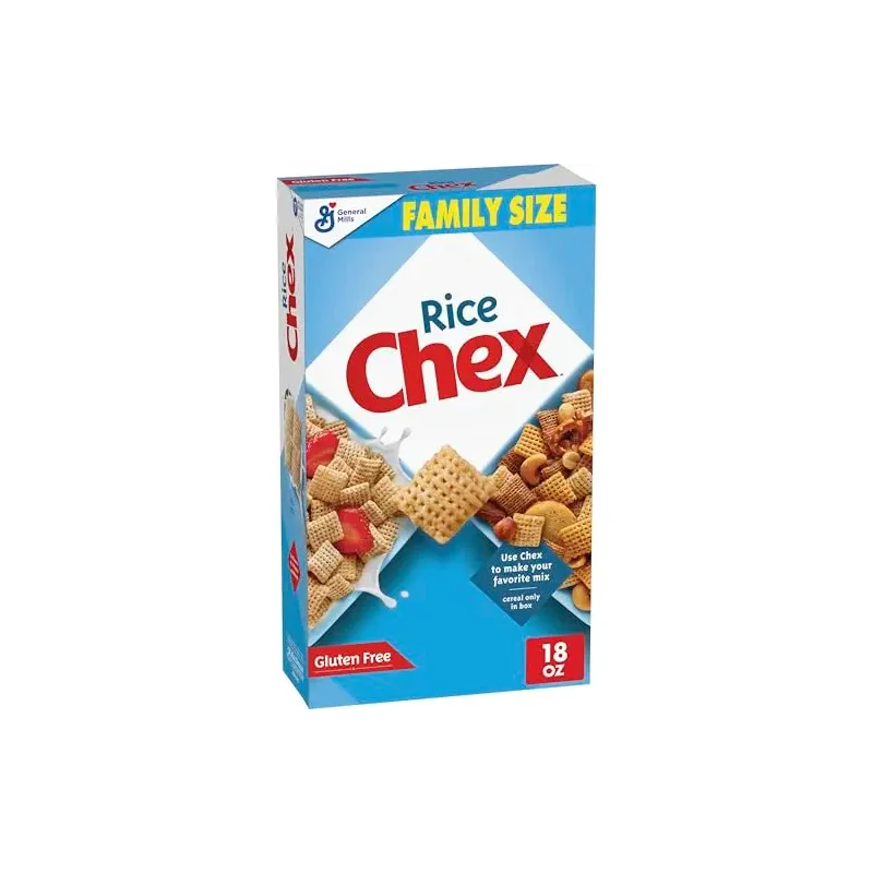 Rice Chex Gluten Free Breakfast Cereal, Homemade Chex Mix Ingredient, Family Size, 18 oz