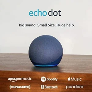 Amazon Echo Dot (2022 release), Vibrant sounding speaker with Alexa+ Early Access, Great for bedrooms, dining rooms and offices, Deep Sea Blue