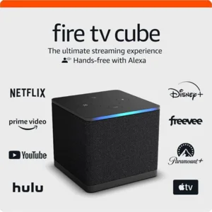 Amazon Fire TV Cube, with AI-powered Fire TV Search, Hands-free streaming device with Alexa, Wi-Fi 6E, 4K Ultra HD