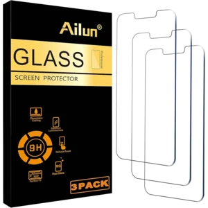 Ailun Screen Protector for iPhone 16e / iPhone 14 / iPhone 13 / iPhone 13 Pro [6.1 Inch] Display 3 Pack Tempered Glass, Case Friendly [Not for iPhone 16 6.1 Inch]
