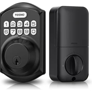 TEEHO TE001 Keyless Entry Door Lock with Keypad - Smart Deadbolt Lock for Front Door with 2 Keys - Auto Lock - Easy Installation - Matte Black