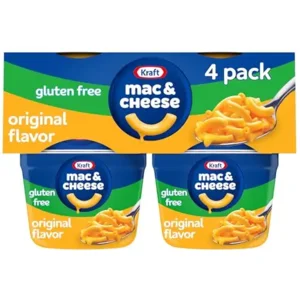 Kraft Gluten Free Original Mac & Cheese Macaroni and Cheese Dinner, 4 ct Pack, 1.9 oz Cups