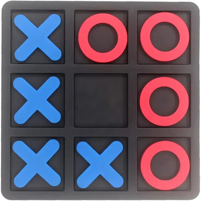 Tic Tac Toe Board Game,Tic Tac Toe Family Game, Classic Board Game, Classical Family Board Game,Children's Tic Tac Toe Game, Plastic tic tac Toe Game, Board Size 15 X 15 cm