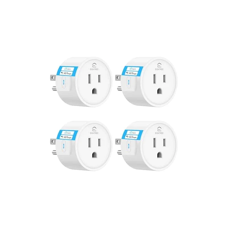 EIGHTREE Smart Plug 2025 Upgrade to 15A, Bluetooth & Wi-Fi Outlet Plug Dual Connection, Voice Control, Remote Control Outlet Timer Indoor, Smart Plugs That Work with Alexa & Google, 2.4GHz Wi-Fi Only