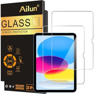 Ailun Screen Protector for iPad 11th A16 2025 [11 Inch] / 10th Generation 2022 [10.9 Inch], Tempered Glass [Face ID & Apple Pencil Compatible] Ultra Sensitive Case Friendly [2 Pack]