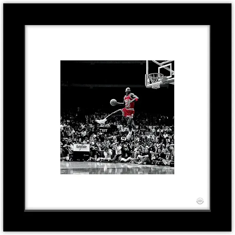 Trends International Gallery Pops Michael Jordan - Flight Progression Sequence 4 Wall Art Wall Poster, 12" x 12", Black Frame Version