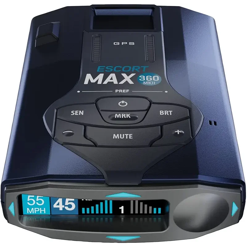Escort MAX 360 MKII Radar and Laser Detector Bluetooth Enabled, 360° Directional Arrows, Exceptional Range, Shared Alerts, Apple CarPlay and Android Auto Compatible, Black