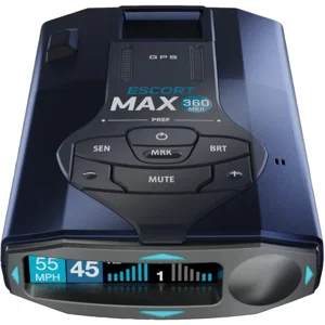 Escort MAX 360 MKII Radar and Laser Detector Bluetooth Enabled, 360° Directional Arrows, Exceptional Range, Shared Alerts, Apple CarPlay and Android Auto Compatible, Black