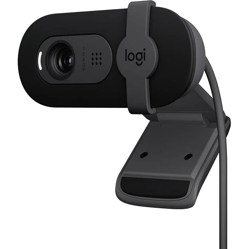 Logitech Brio 101 Full HD 1080p Webcam for Meetings, Streaming, Desktop, Laptop, PC - Built-in Mic, Shutter, Works with Zoom, Microsoft Teams, Nintendo Switch 2’s New GameChat Mode, USB-A,-Black